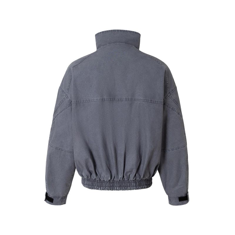 Eon Modish 25 Autunno Nuovo stile americano High Street Giacca con colletto alla coreana e linea strutturata_voghion.com