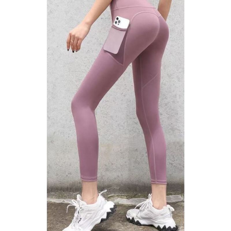 No Embarrassing Lines Sports Fitness Tight Peach Hip Lift High Waist Barely There Yoga Pants Women_voghion.com