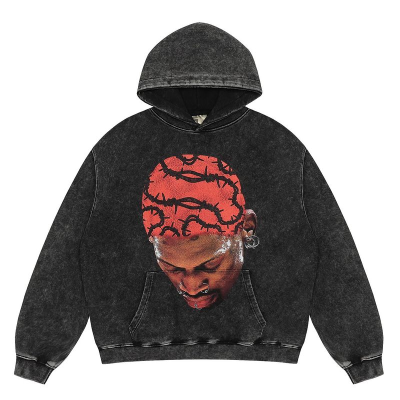 Saint Michael's Hopeless Eyes 'Dead Inside' gewaschener Vintage-Kapuzenpullover für Männer_voghion.com