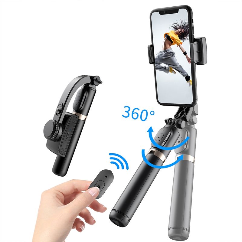CYKE Q08 Anti-Shake Gimbal Bluetooth Selfie Stick rokas tālruņa tiešraides statīvs (bez gaismas versija)_voghion.com