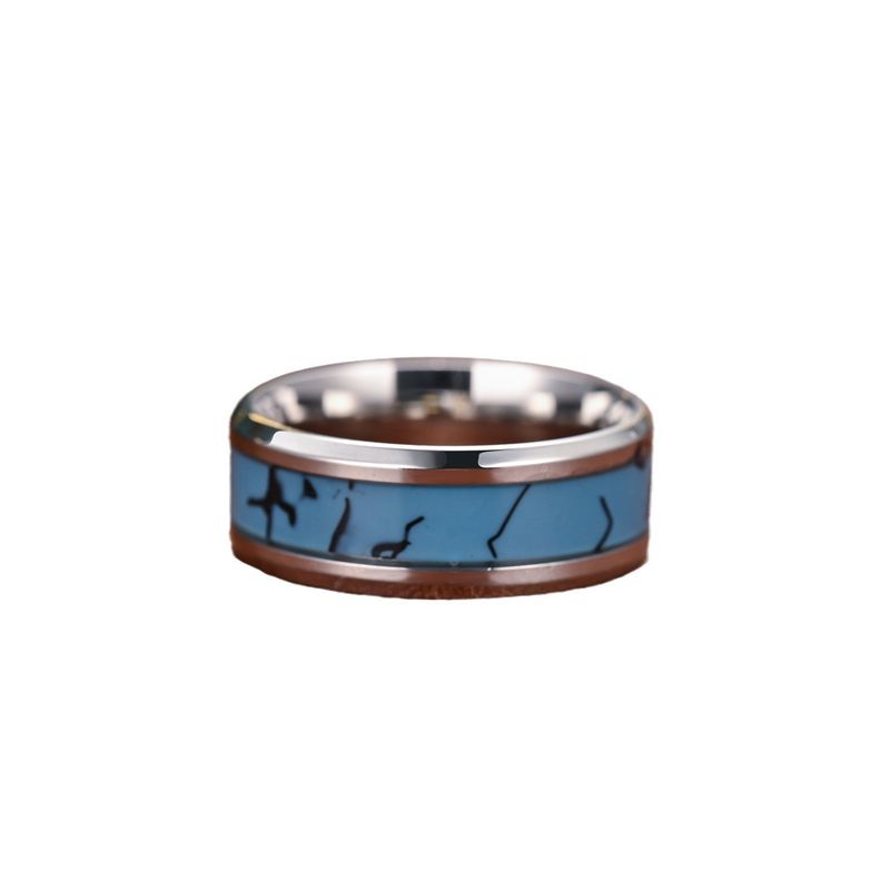 2024 Hot-Selling Oil-Drip Turquoise Beveled Edge Ring Bulk Discount_voghion.com