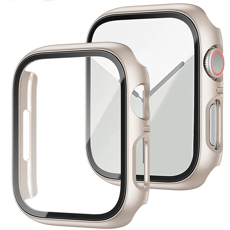 Glas + Abdeckung für Apple Watch Gehäuse 45 mm 41 mm 44 mm 40 mm 42 mm 38 mm iWatch Zubehör Displayschutzfolie Apple Watch Serie 3 4 6 SE 7 8_voghion.com