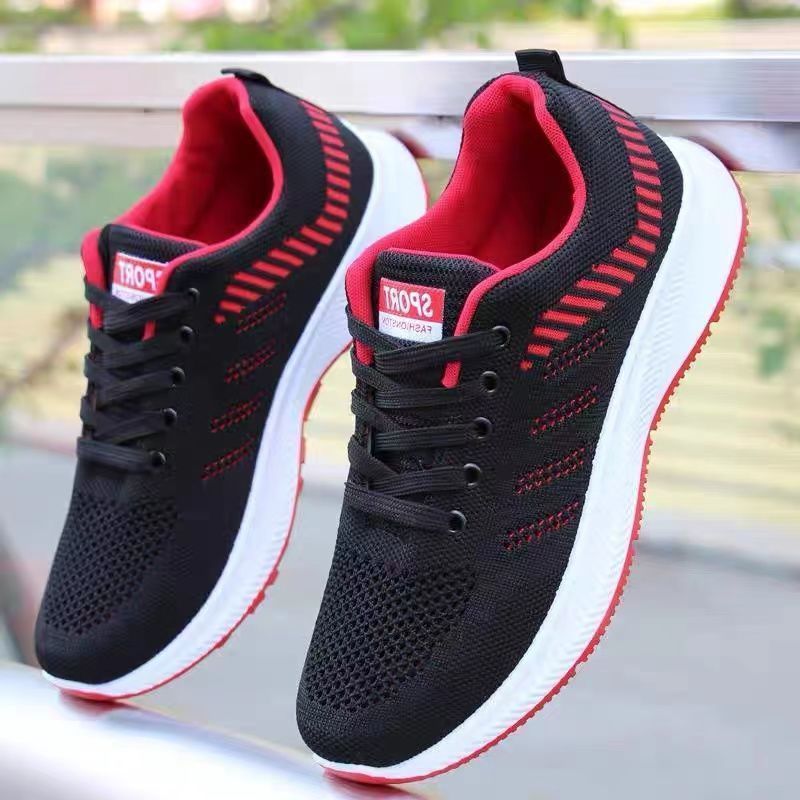 Tênis de corrida masculino esportivo de verão 2022, malha respirável, versátil e casual, com tecido voador, da moda_voghion.com