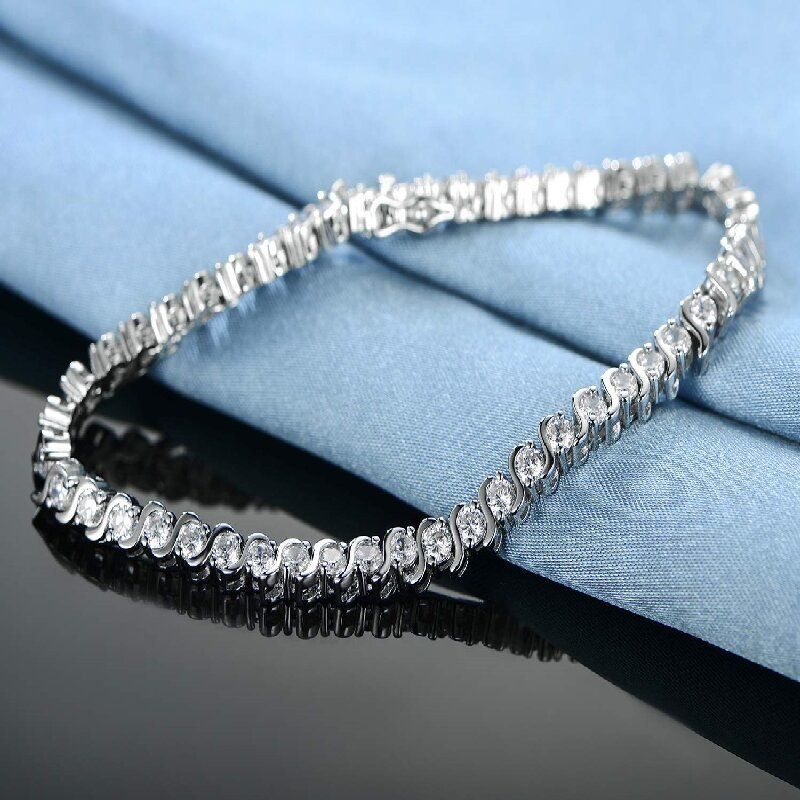 Women's Jewelry 3mm Tennis Bracelet With Micro-Paved Zircon Stones, Elegant Diamond-Like Chain For Women, Trendy Unisex Design, Perfect For Gifts_voghion.com