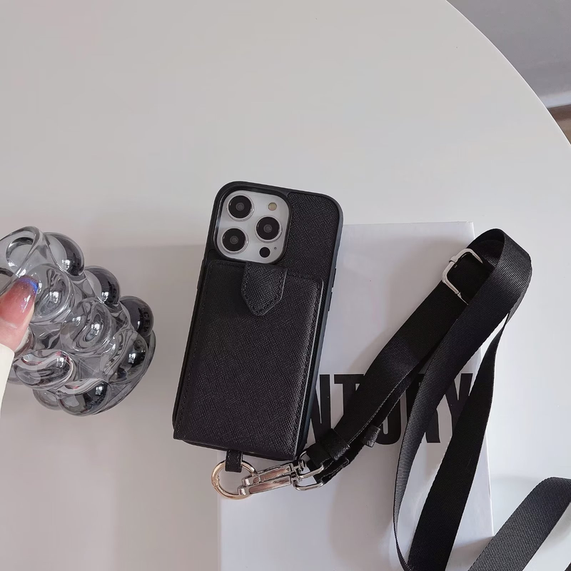 Mobile phone case rhombus diagonal card holder suitable for iPhone14 Apple 13promax mobile phone case cross pattern chain_voghion.com