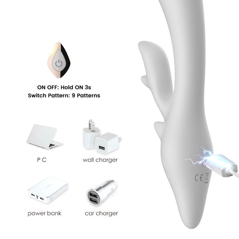 Vibrador Rabbit 2025, consolador de silicona recargable para mujer, masajeador de punto G y clítoris, juguete sexual con doble vibración._voghion.com