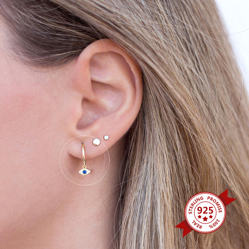 Sterling venus sier diabo eyeearrings para mulheres simples bonito zircão orelha fivela retro jóias atacado_voghion.com