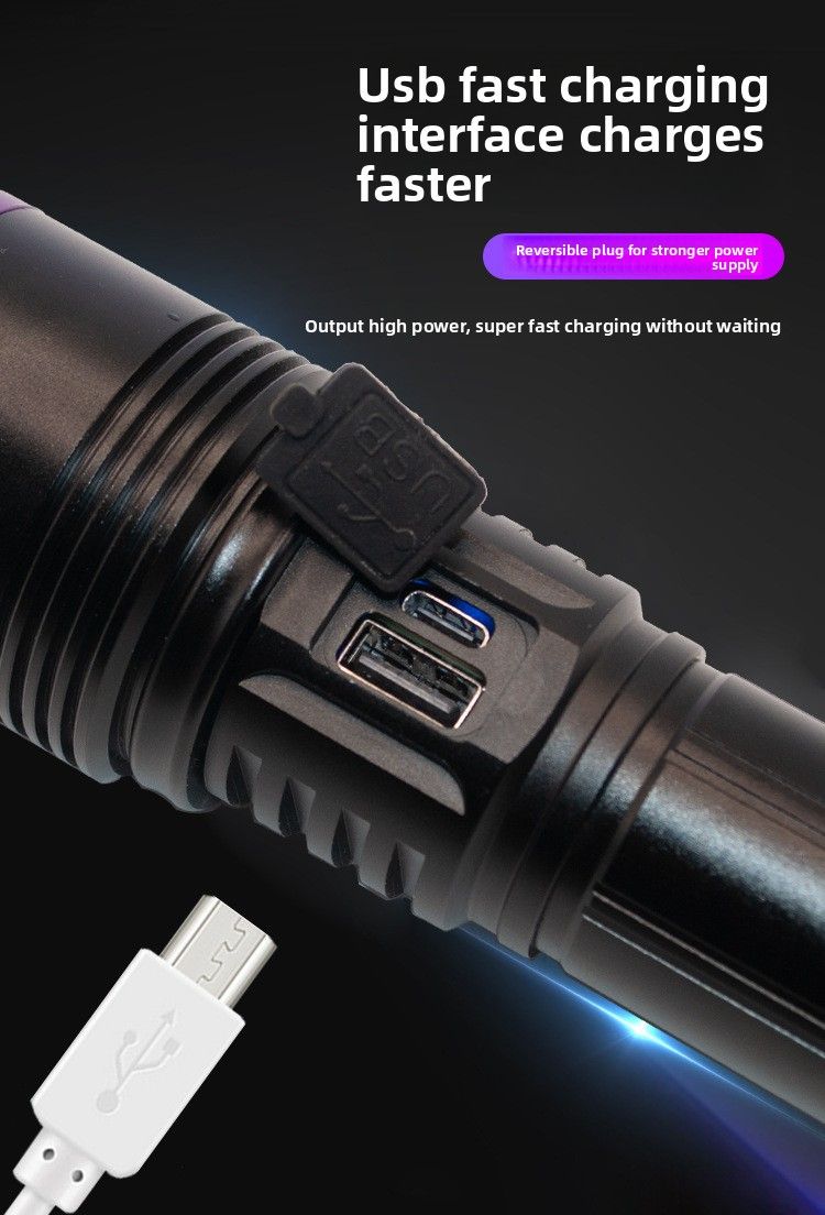 20W Light High Power 365nm Ultraviolet Lamp For Currency Verification And Identification UV Black Mirror Flashlight_voghion.com