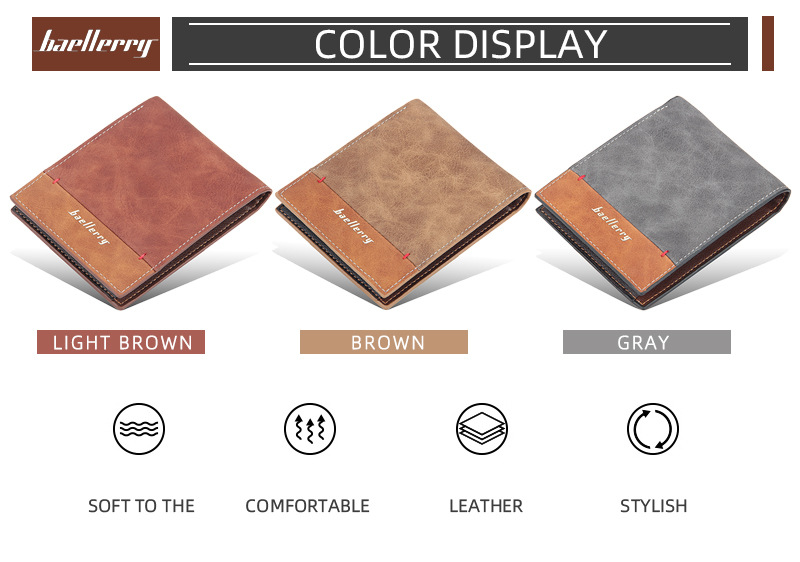 Baellerry Men's Short Wallet New Product Launch Horizontal Multi-card Coin Purse Fashion Open High-quality Wallet_voghion.com