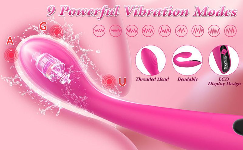 Mia G Spot Vibrator Digital Display 9 Frequency Vibration Silicone Magnetic Charging Massage Female AV Stick Sex Toys_voghion.com