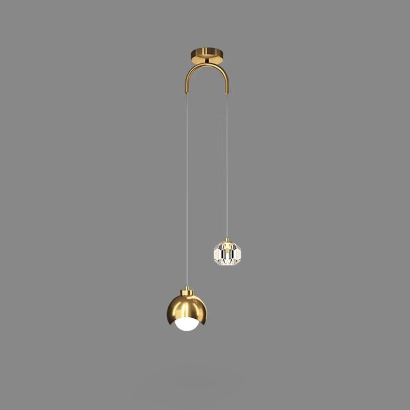 Modern Simple Crystal Pendant Light Bedroom Bedside Hanging Lamp Nordic Minimalist Long Line Living Room Home Decor_voghion.com