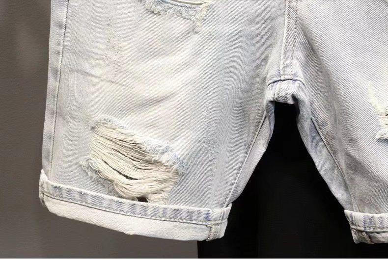 Männer Kleeder Retro All-Match loose riichtaus Denim Shorts Casual Hosen_voghion.com
