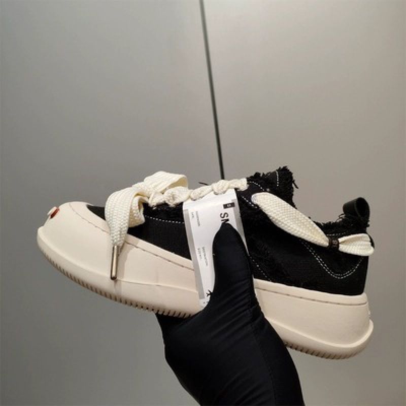 Tan Jianci Same Open Smile Hidden Style Big Head Smiley Face Beggar Sneakers Platform Thick Sole Couple Canvas Women's_voghion.com