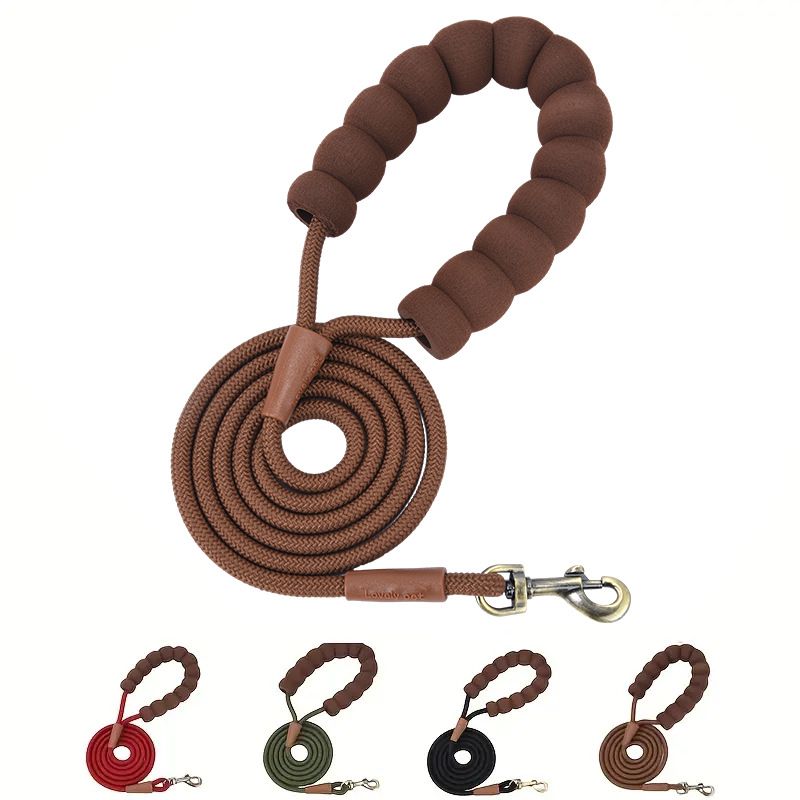 P Chain Explosion-Proof Dog Cloud Bubble Cotton Grip Color-Block Pet Walking Leash_voghion.com