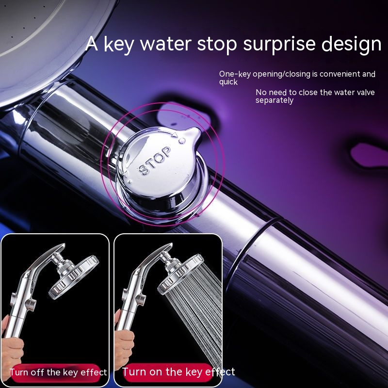 Pressurized Shower Head & Hose Set For High-pressure Water Flow_voghion.com