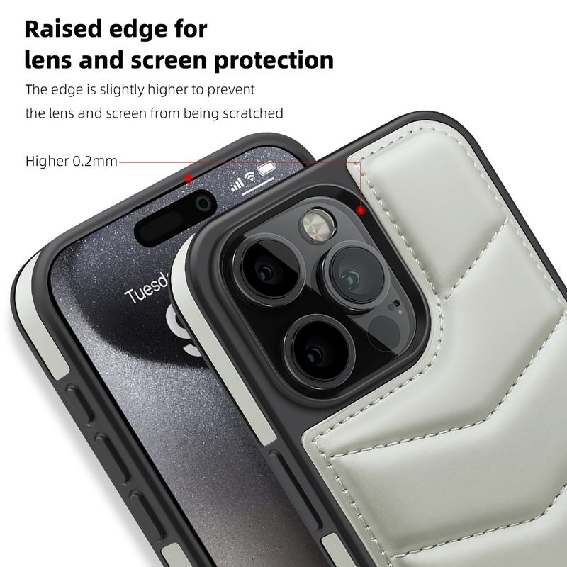 Custodia magnetica in pelle premium per iPhone 16/15/14 - Custodia portafoglio business con supporto nascosto e protezione RFID_voghion.com
