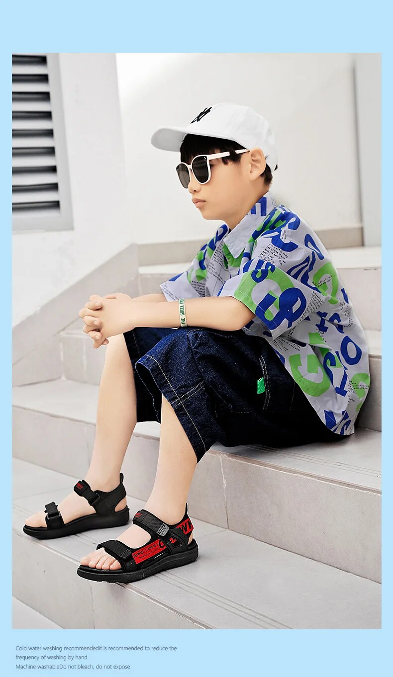 Mädchen Kinder Strand Sandalen Neue rutschfeste Weiche Unterseite Atmungsaktive Jungen Leichte Kinderschuhe_voghion.com
