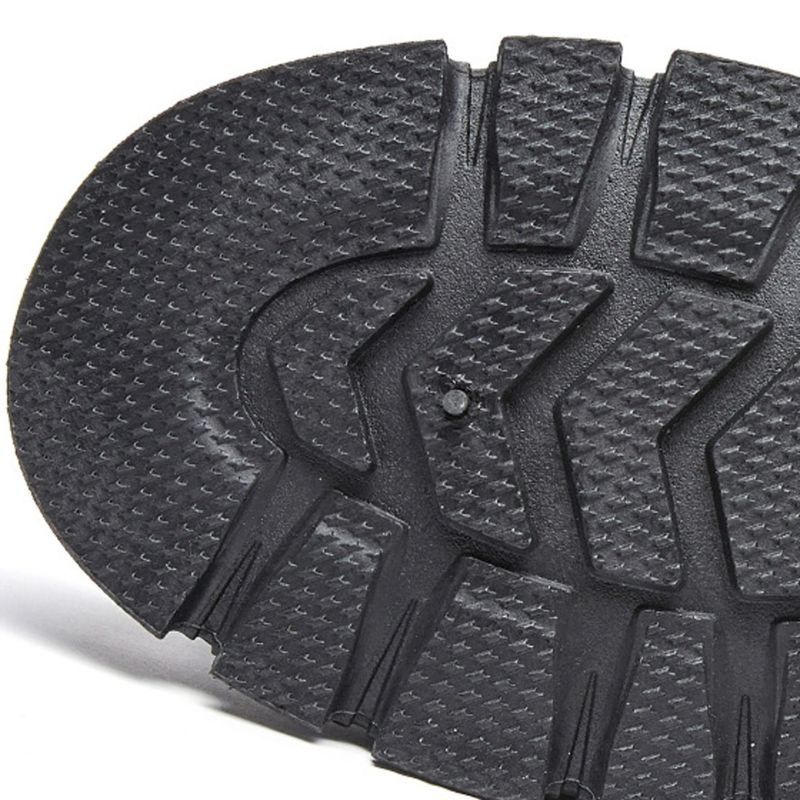 Bottes de randonnée pour hommes avec fermeture éclair latérale, tige haute, semelle épaisse, résistantes à l'usure, antidérapantes, légères et respirantes._voghion.com