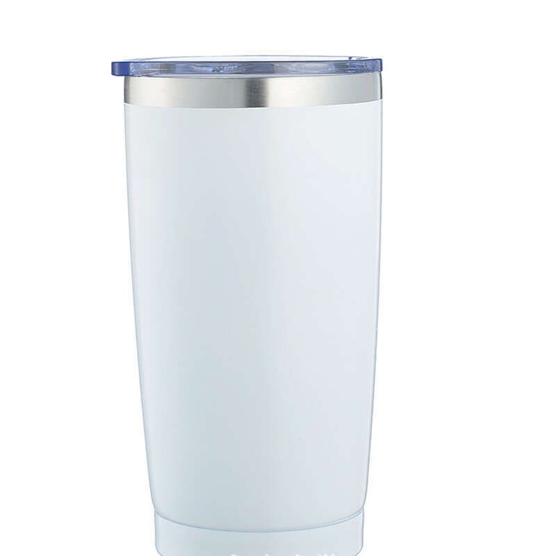 Tazza da caffè in acciaio inossidabile a doppio strato da 20 once, tazza con manico, tazza con cannuccia_voghion.com
