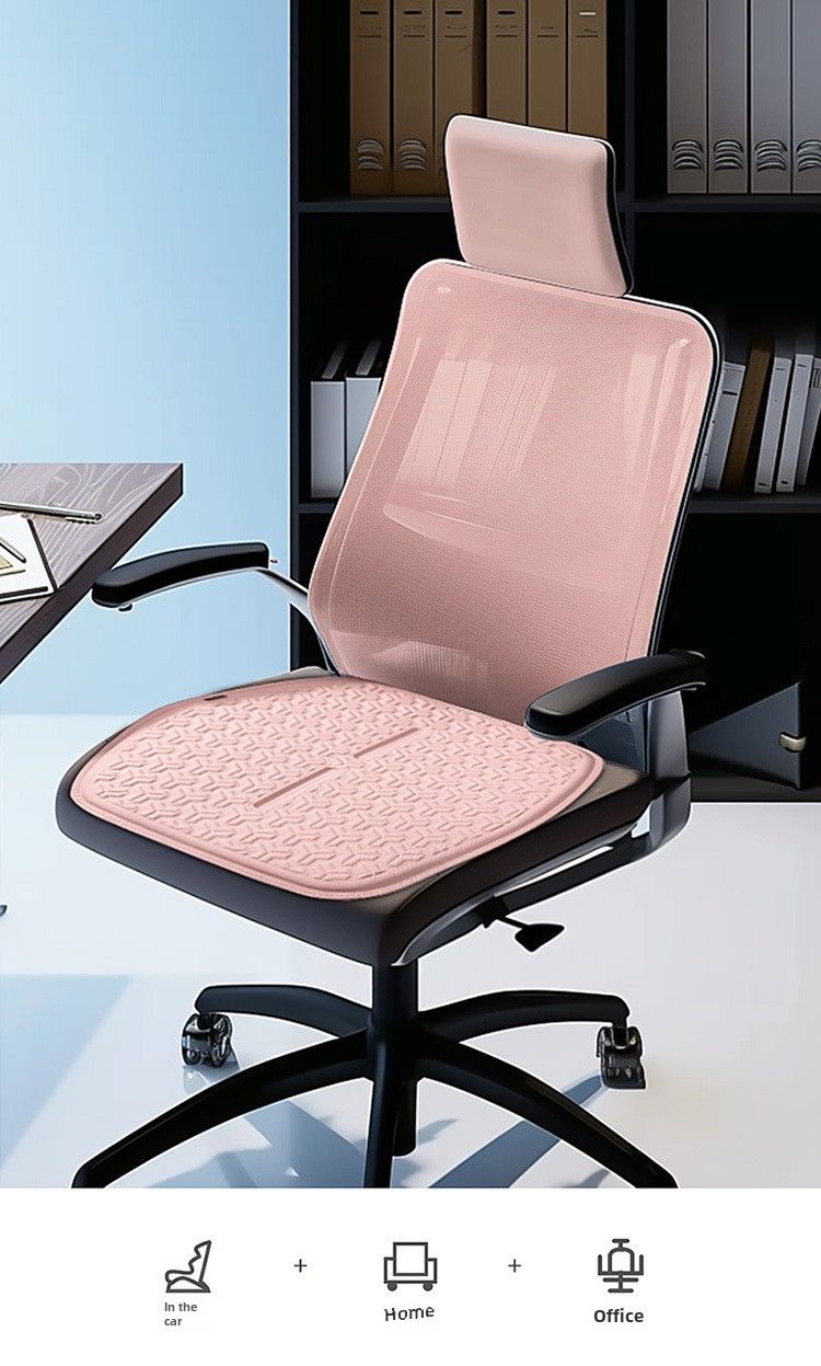 Coussin de voiture quatre saisons universel été trois pièces coussin de refroidissement en soie glacée coussin de siège en gel coussin de refroidissement en nid d'abeille pour bureau_voghion.com