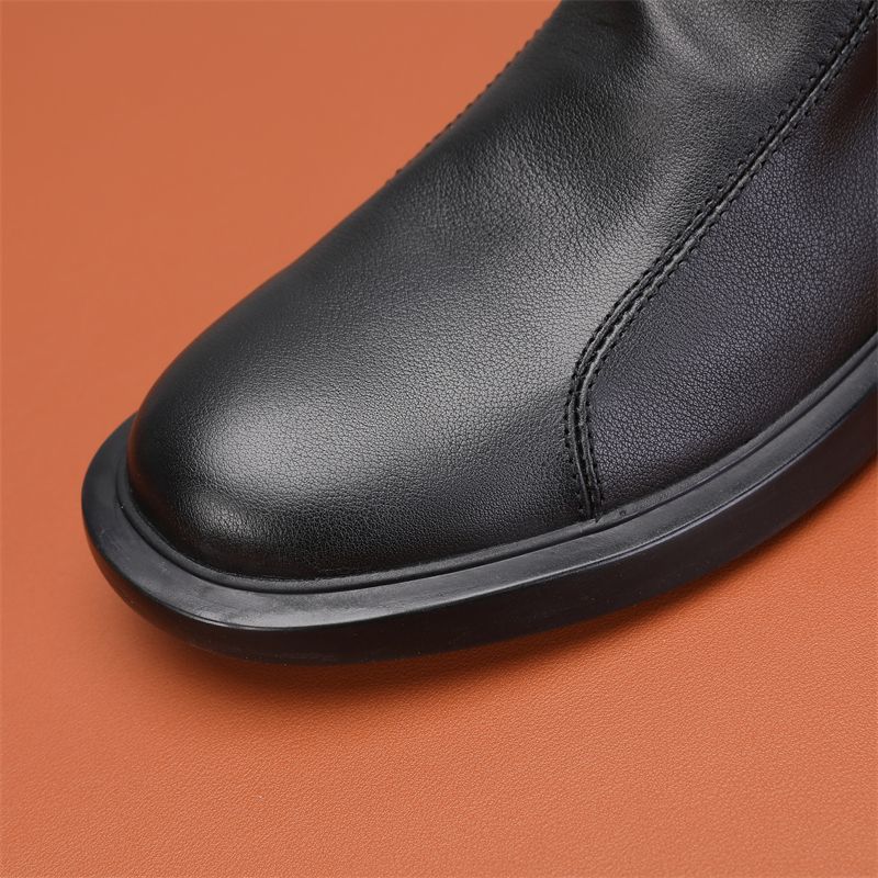 Cowhide Single Layer Low Top Men's Casual Shoes Breathable Genuine Soft Leather Boots Men_voghion.com