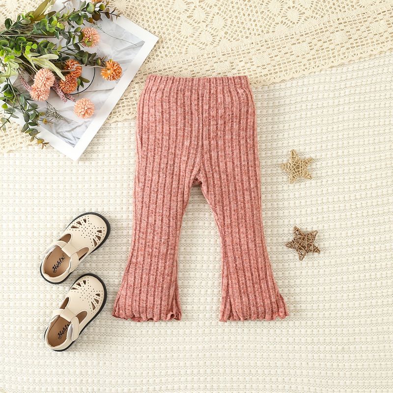 2024 Abbigliamento per bambini, stile carino, tinta unita, felpa con cappuccio, pantaloni a zampa d'elefante_voghion.com