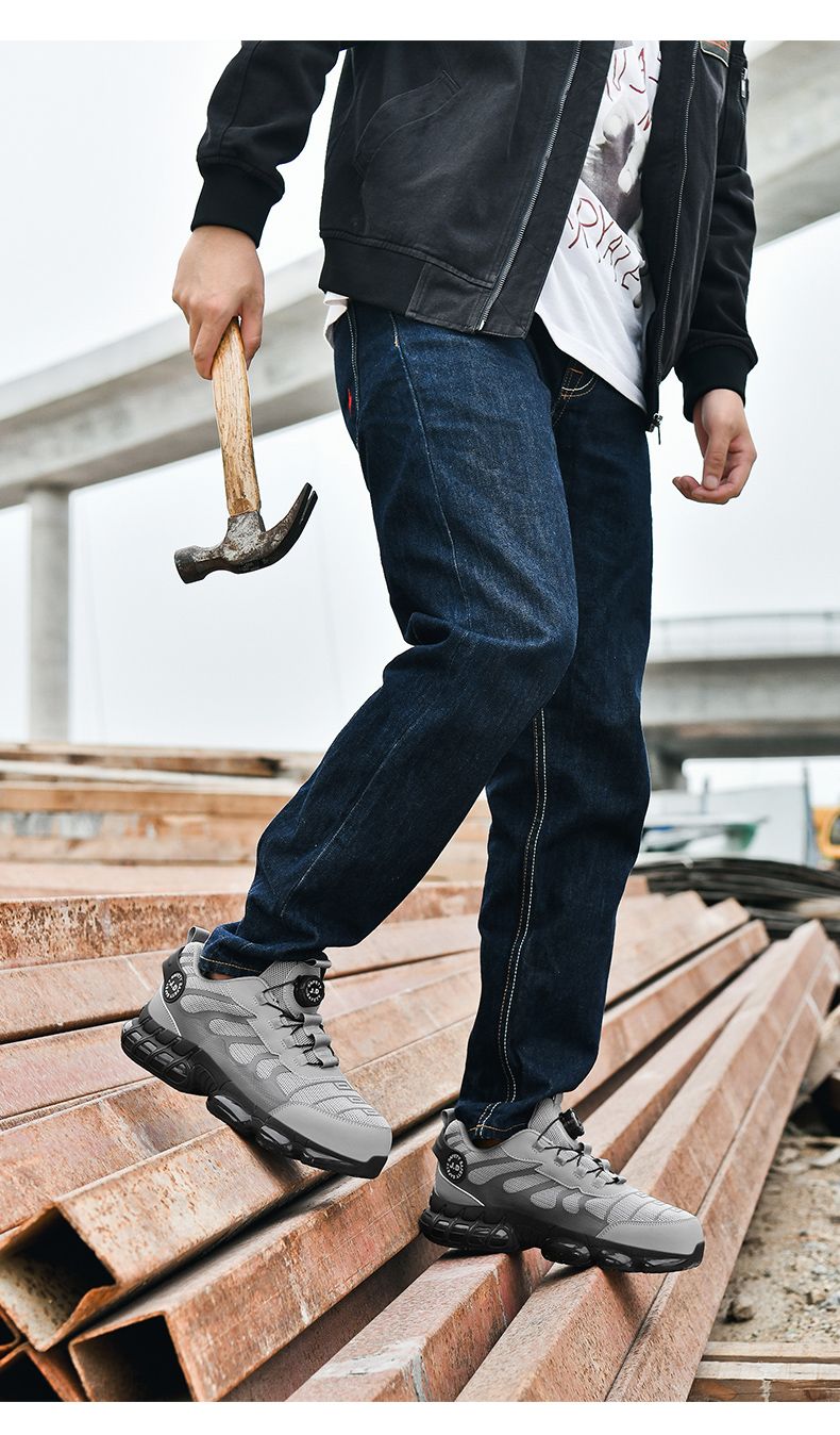 Scarpe con punta in acciaio LARNMERN per uomo e donna, comode scarpe da ginnastica di sicurezza leggere e comode, scarpe da lavoro da tennis colorate_voghion.com