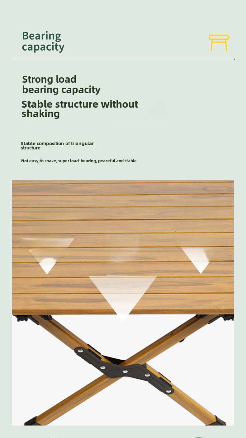 Outdoor Camping Folding Table Stall Portable Aluminum Alloy Egg Roll Table Camping BBQ picnic table Aluminum Alloy Table_voghion.com