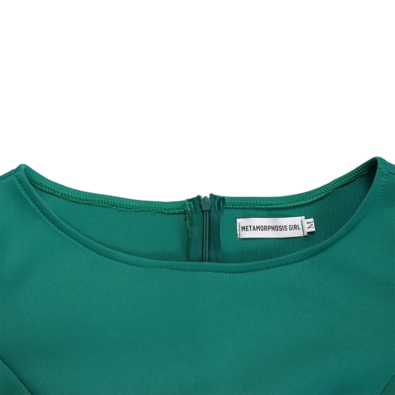Women's solid color large swing skirt temperament evening dress skirt_voghion.com
