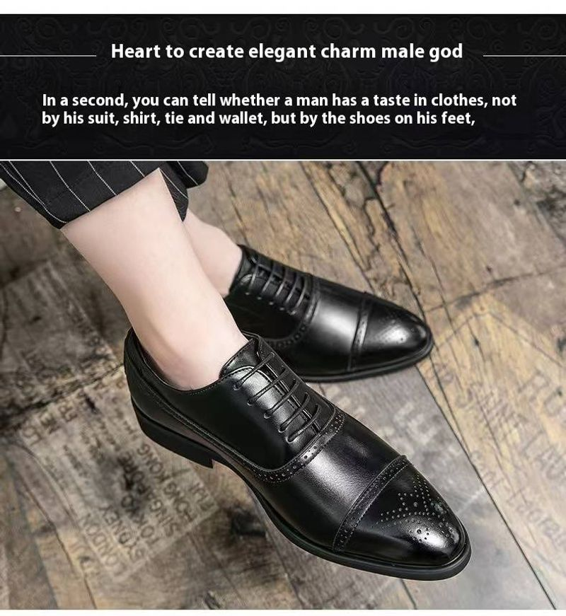 Cot Performance Oxford Herren Rote Sohle Fahion Buine Casual Party Bankett Täglich Retro Geschnitzt Schnürschuh Brogue Dre_voghion.com