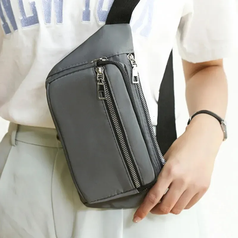 Marsupio in tessuto Oxford 2024 con cerniera, per sport, viaggi, ragazza, tasca per pancia, fianchi, sedere, moda, telefono, marsupio per donna_voghion.com