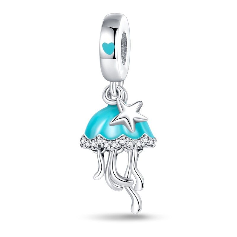 Women's Jewelry Luminous Ocean Style Shell Crab Dolphin Starfish Turtle Pendant Silver Plated DIY Jewelry Accessories Beads_voghion.com