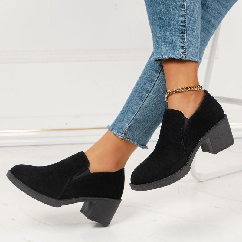 Große Größe Le Fu für Damen, Frühjahr 2025 Neue Schuhe, Dicker Absatz, Runde Spitze, Ein Fuß, Damen Einzelschuhe_voghion.com