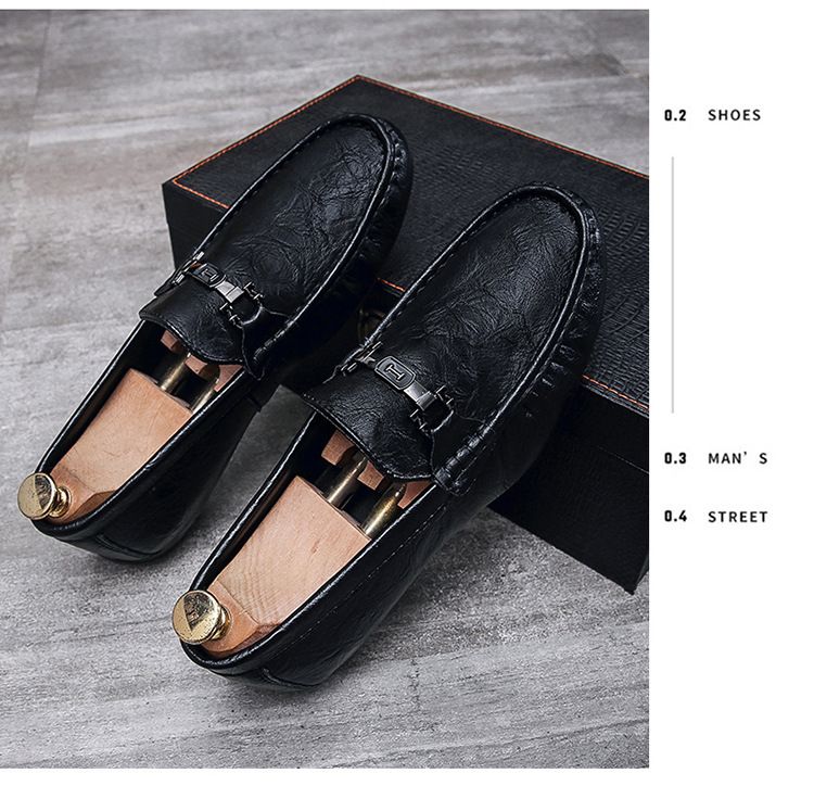 Scarpe casual alla moda in pelle con suola morbida e tomaia morbida da uomo_voghion.com
