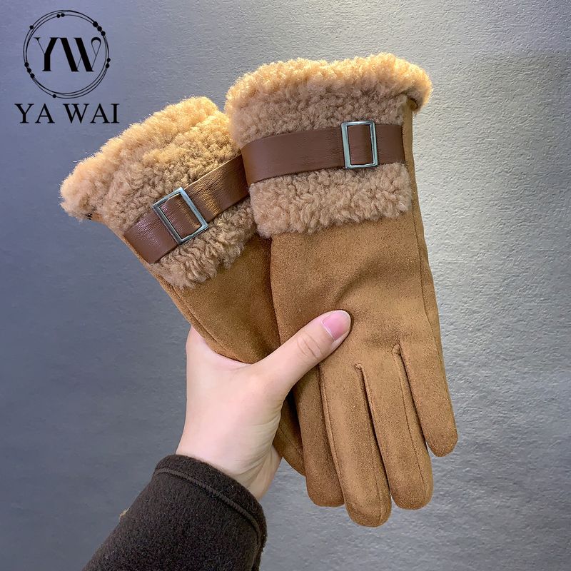 001 Invierno para mujer con forro polar, grueso y cálido, adecuado para montar a caballo, conducir, esquiar, resistente al frío._voghion.com