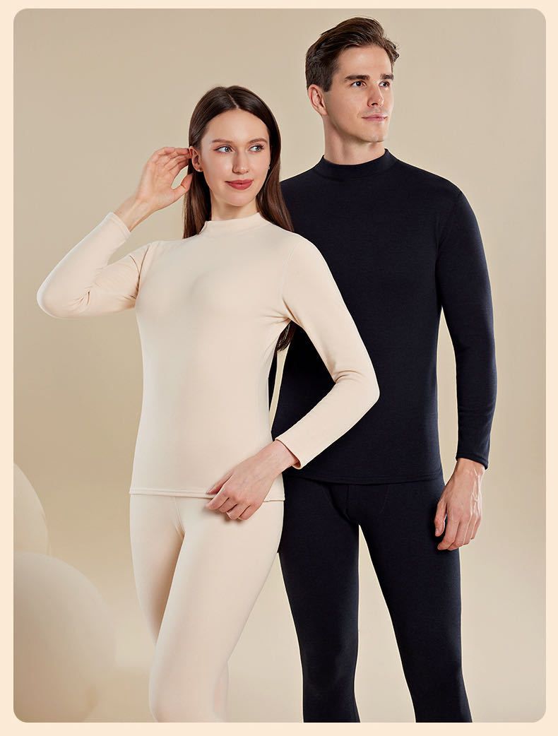 Thermal Underwear Women's Thickened And Velvet German Heating Inner Wear Bottoming Long Johns Women's Suit Line Clothes And Line Pants_voghion.com