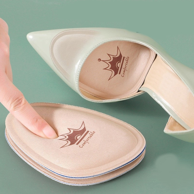 Plantillas antideslizantes de tacón alto para mujer, plantillas para aliviar el dolor, cojín frontal, almohadillas para zapatos, plantilla para el cuidado de los pies, 1/2 pares_voghion.com