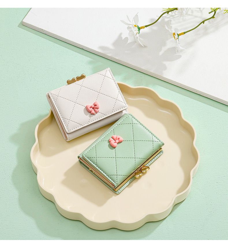 Soft Leather Women's Wallet - Compact 3-Fold Design With Multiple Card Slots & Separate Coin Pocket, Various Colors_voghion.com