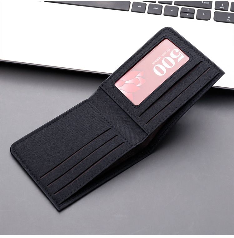 Zero Wallet Geschenk Kurze Herren-Geldbörse aus Segeltuch Mehrere Kartenpositionen Bietet Platz für den Führerschein Ultradünne Geldbörse Bequem zu tragende Kartentasche Minimalistisch_voghion.com