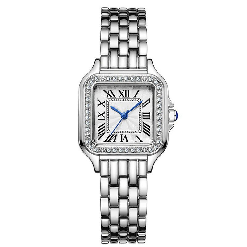 Caja de regalo para reloj de mujer con incrustaciones de diamantes, conjunto de reloj de cuarzo versátil de ambiente lujoso_voghion.com