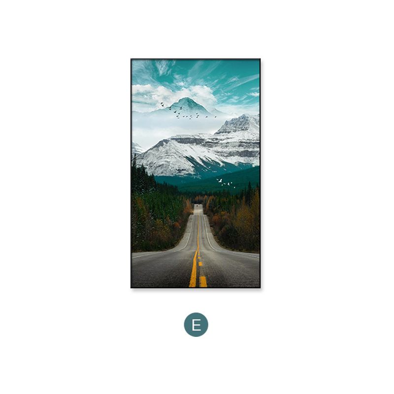 Eingangsbereich Nordic Dekorative Flur Hängen Moderne Minimalistischen Hintergrund Wand Malerei Landschaft Autobahn_voghion.com