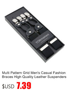 New Man's Suspenders Real Leather 6 Button Brace Strap Fashion suspensorio Adjustable Ligas Tirantes 3.5*120cm without box_voghion.com