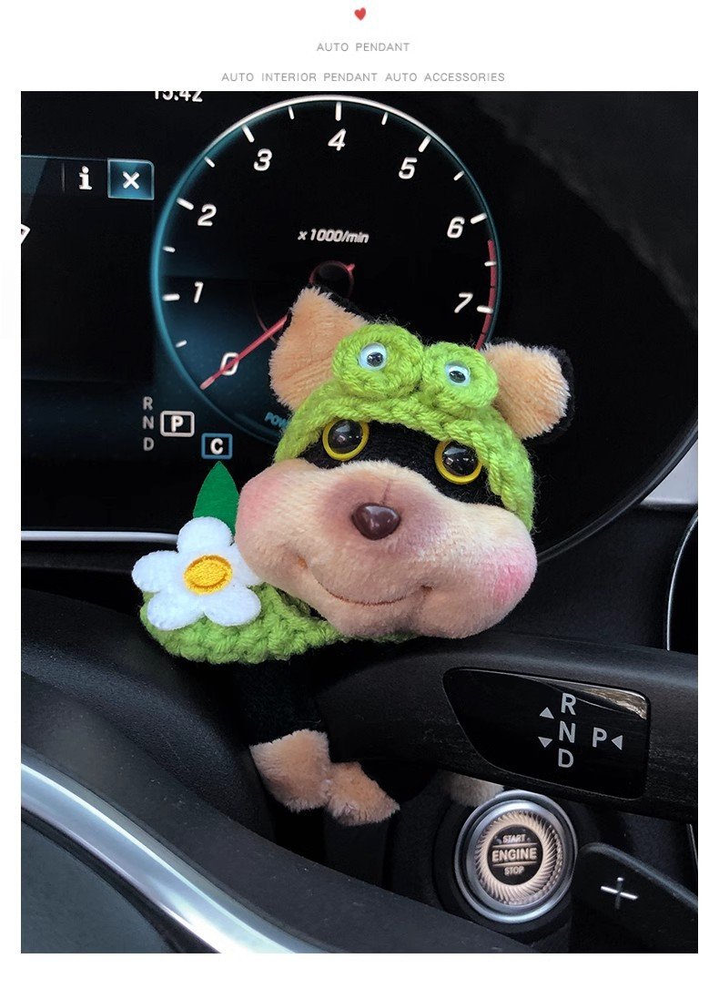 Niedliche Biene Hund Neue Auto Windschutzscheibe Dekoration Plüsch Puppe Wischer Universal Blinker Licht Für Frauen_voghion.com