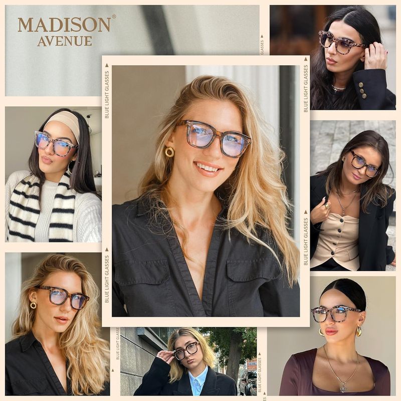 Light Women, Oversized Computer For Gaming, Metal Hinge Blue Filter Glasses Without Prescription_voghion.com