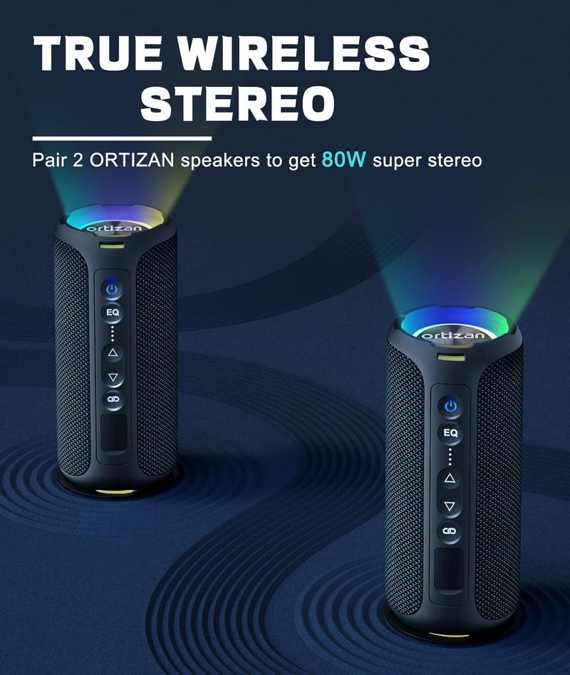 Enceinte Bluetooth portable X8 Pro avec son stéréo 40 W, basses riches, étanchéité IPX7, autonomie de 30 h, couleurs assorties_voghion.com