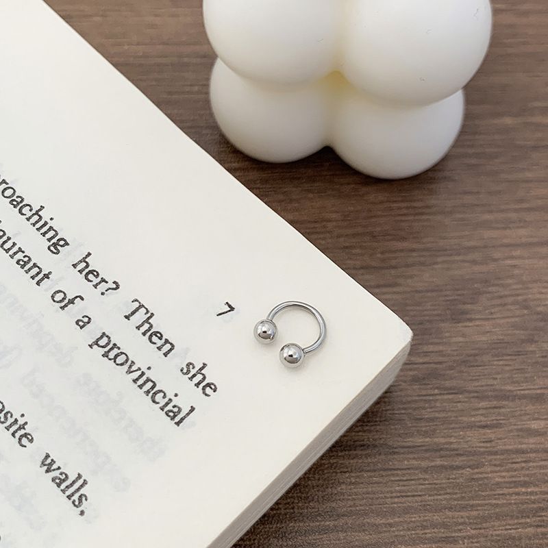 Double Ball For Women High-end Ins Style Bone Sleep Without Removing Ear Piercing Stud Hoop Earrings Summer_voghion.com