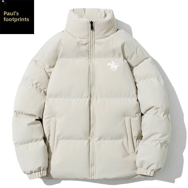 Paul Fanji Autunno Inverno Nuova Coppia Caldo Cotone Tinta Unita Trendy Versatile Piumino Cappotto Casual Largo_voghion.com