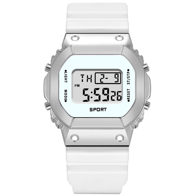 Square Digital Watch Calendar Week Night Light Alarm Clock_voghion.com