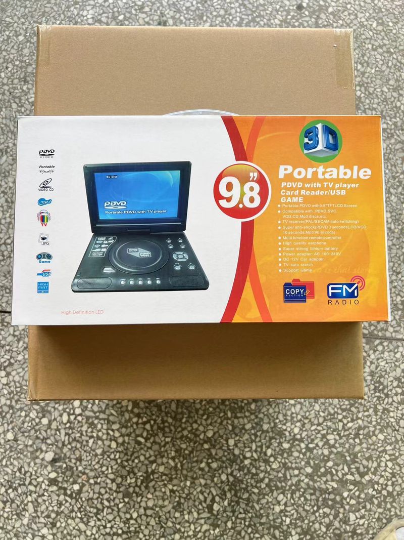 Novi američki standardni 9,8-inčni prijenosni DVD višejezični player EVD zaslon SD kartica USB multimedija cross 8_voghion.com