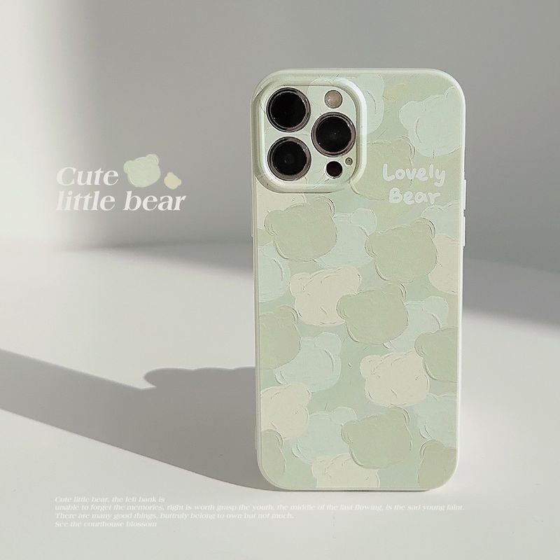 Custodia per cellulare iPhone14 con cucciolo dipinto a olio graffiti 15ProMax morbida e carina, cartone animato 13 set 12 applicabile all-inclusive_voghion.com